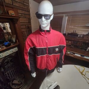 Vintage Dale Earnhardt Jr. Windbreaker Light Jacket Red Black Size L
